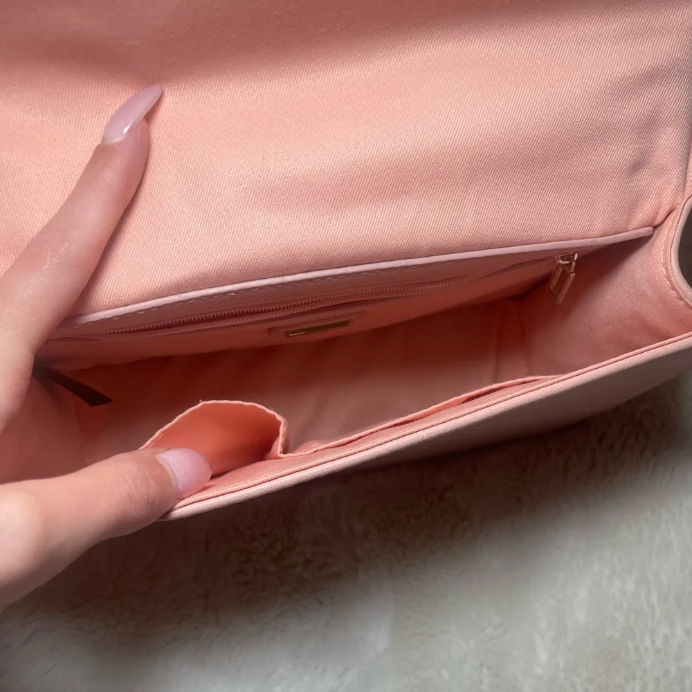 Guess pink tweed shoulder purse - Picture 5 of 5